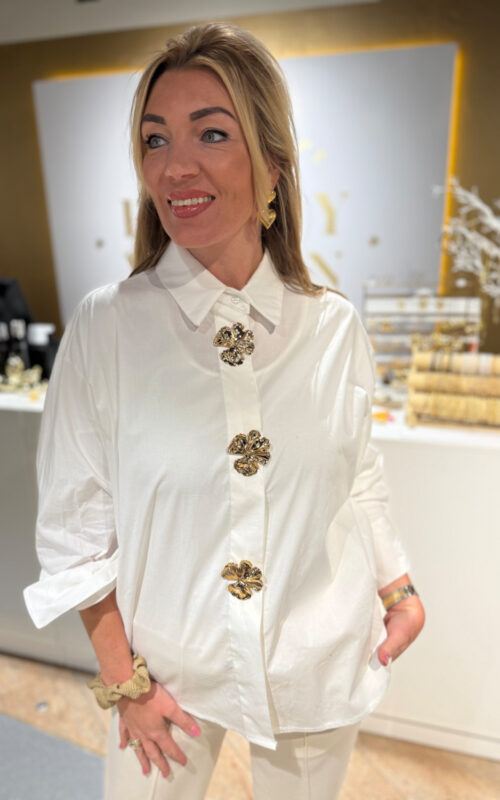 Flower Blouse White