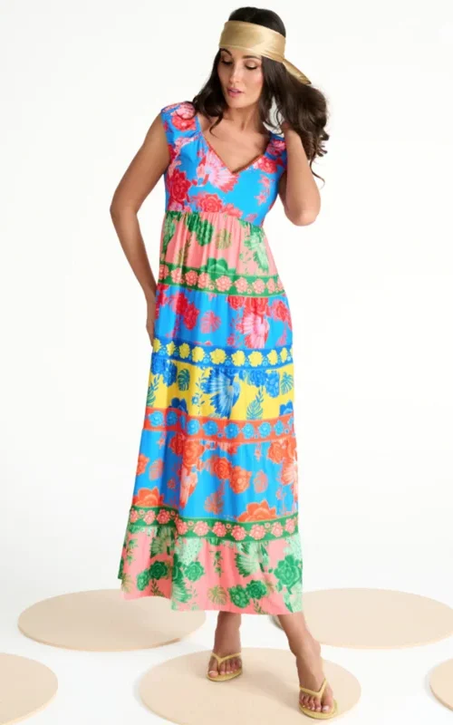 K Design Maxi Jurk Met Design C406