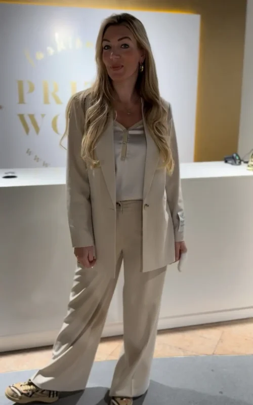 Rino & Pelle Taylor Wide Leg Pants Birch