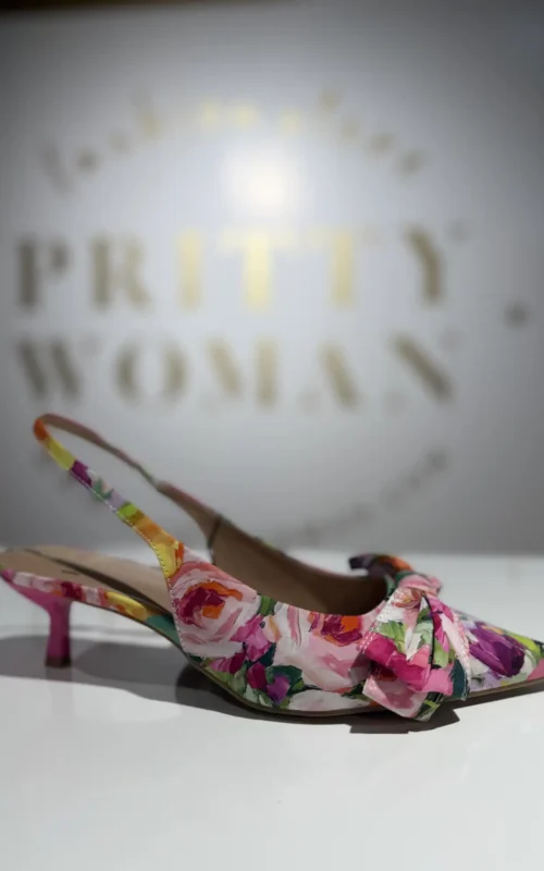 La Strada Slingback Flower Multi