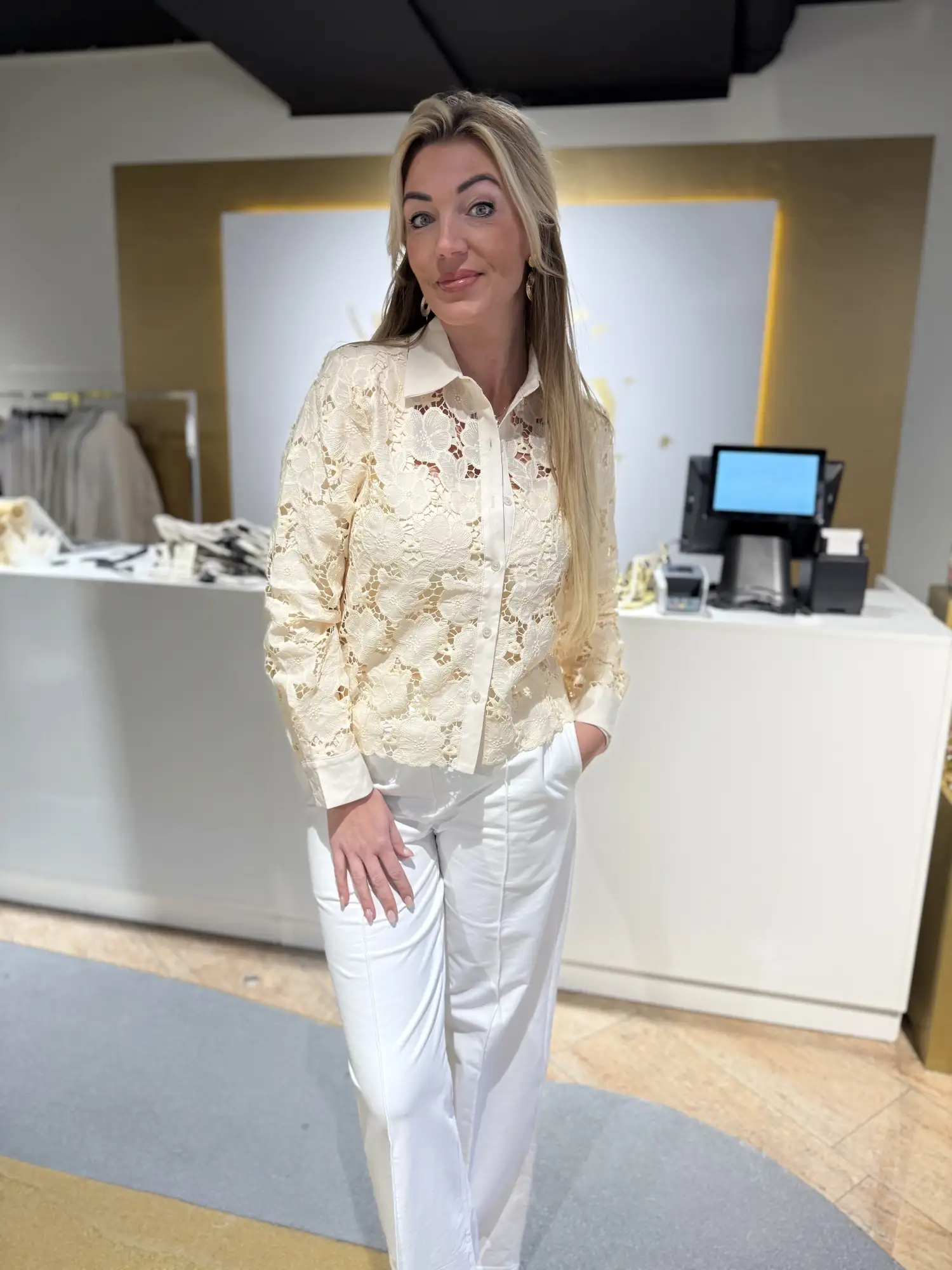 Lula Blouse Beige Kant