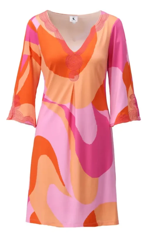 K Design Jurk c309 Pink Orange