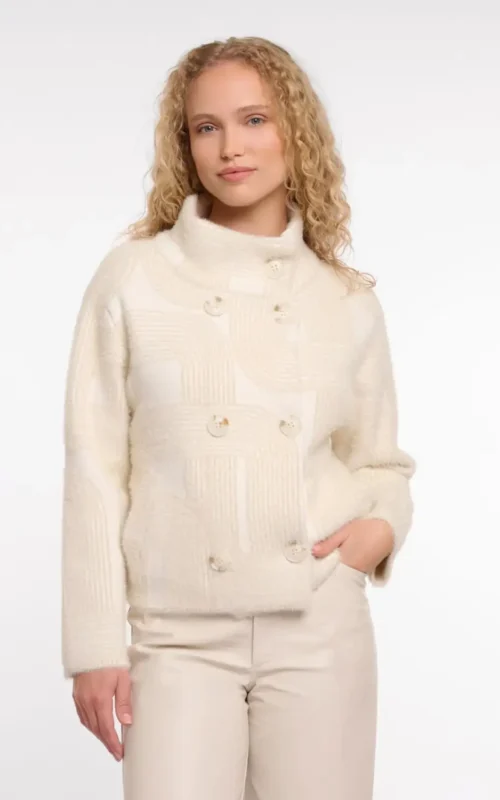 Rino & Pelle Beth Short Double Breasted Jacket Birch Labyrinth