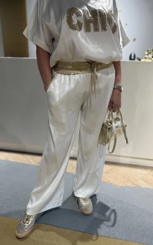 Lale Pants Shine White