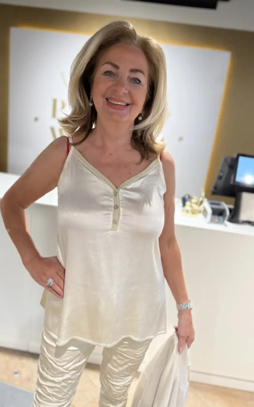 Florine Top Champagne Shine