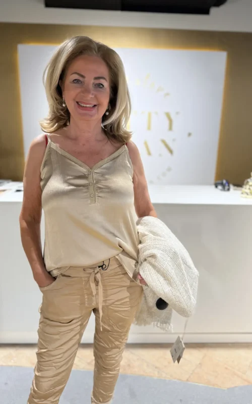 Florine Top Gold Shine