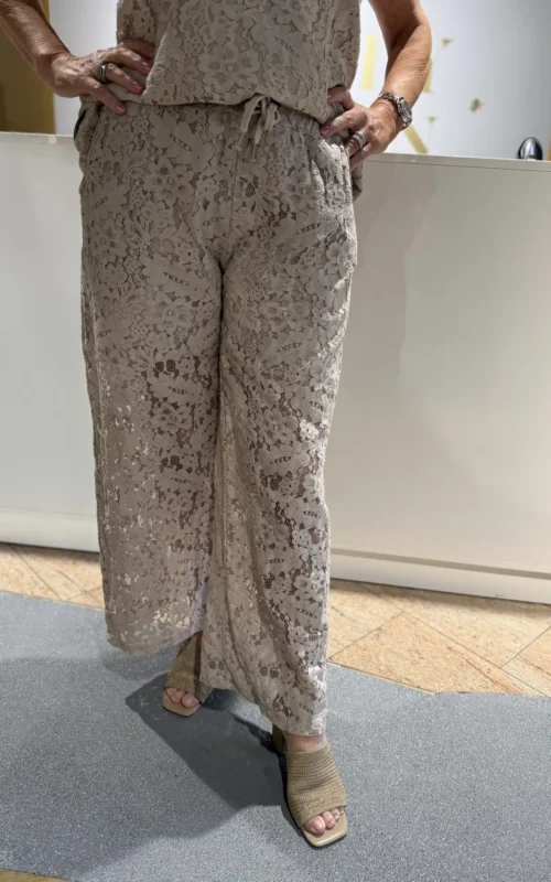 Kanten Broek Merel Taupe