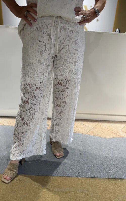 Kanten Broek Merel White