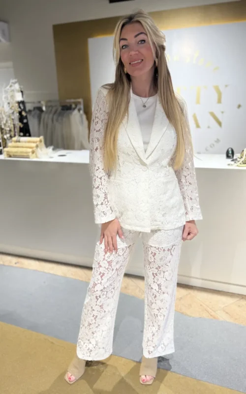 Lace Pants Claire White
