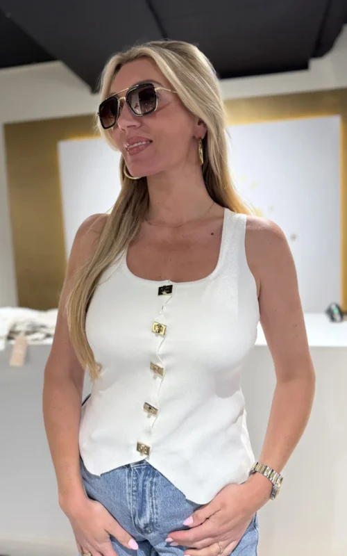 Nadia Top White