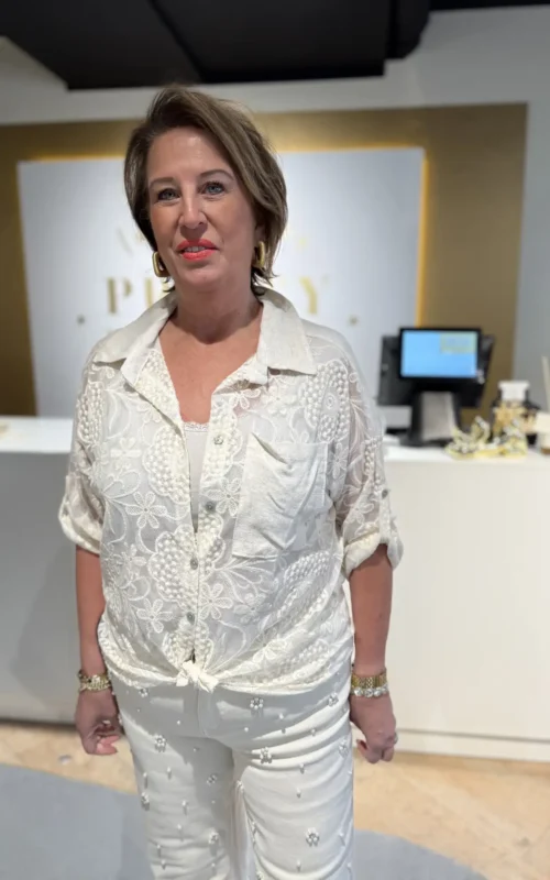 Cherise Knoop Blouse Beige