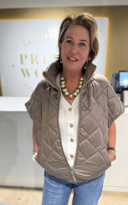 Bella Waistcoat Taupe