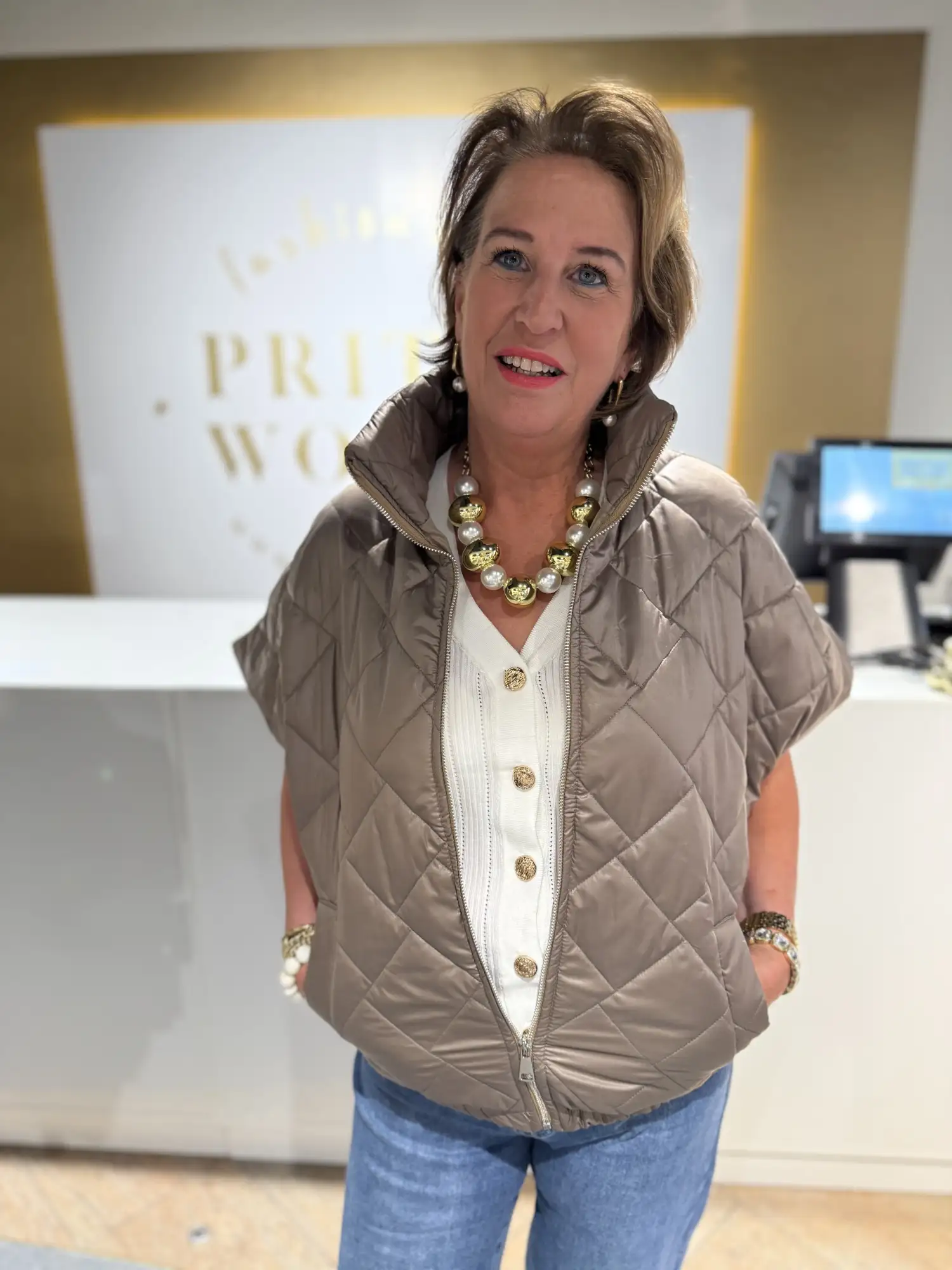 Bella Waistcoat Taupe