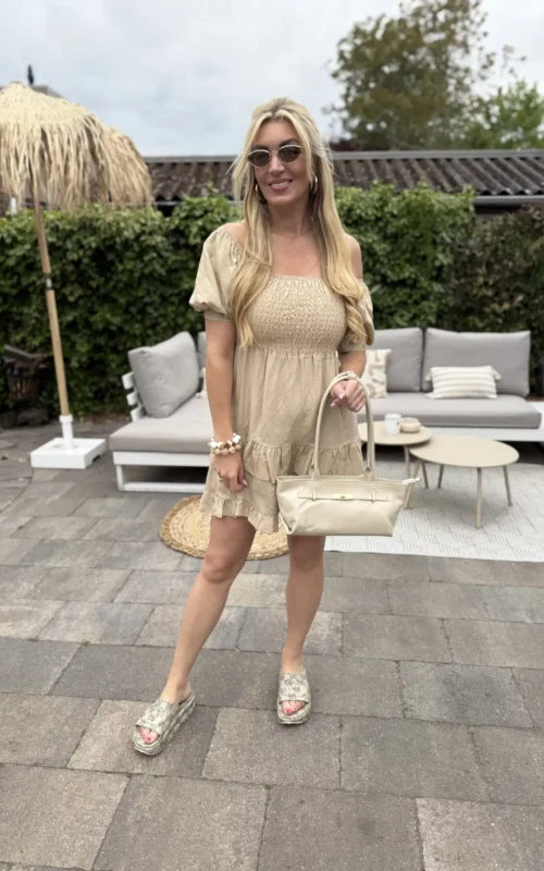 Cleo Dress Beige