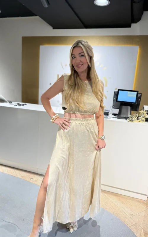 Eva Set linen Gold