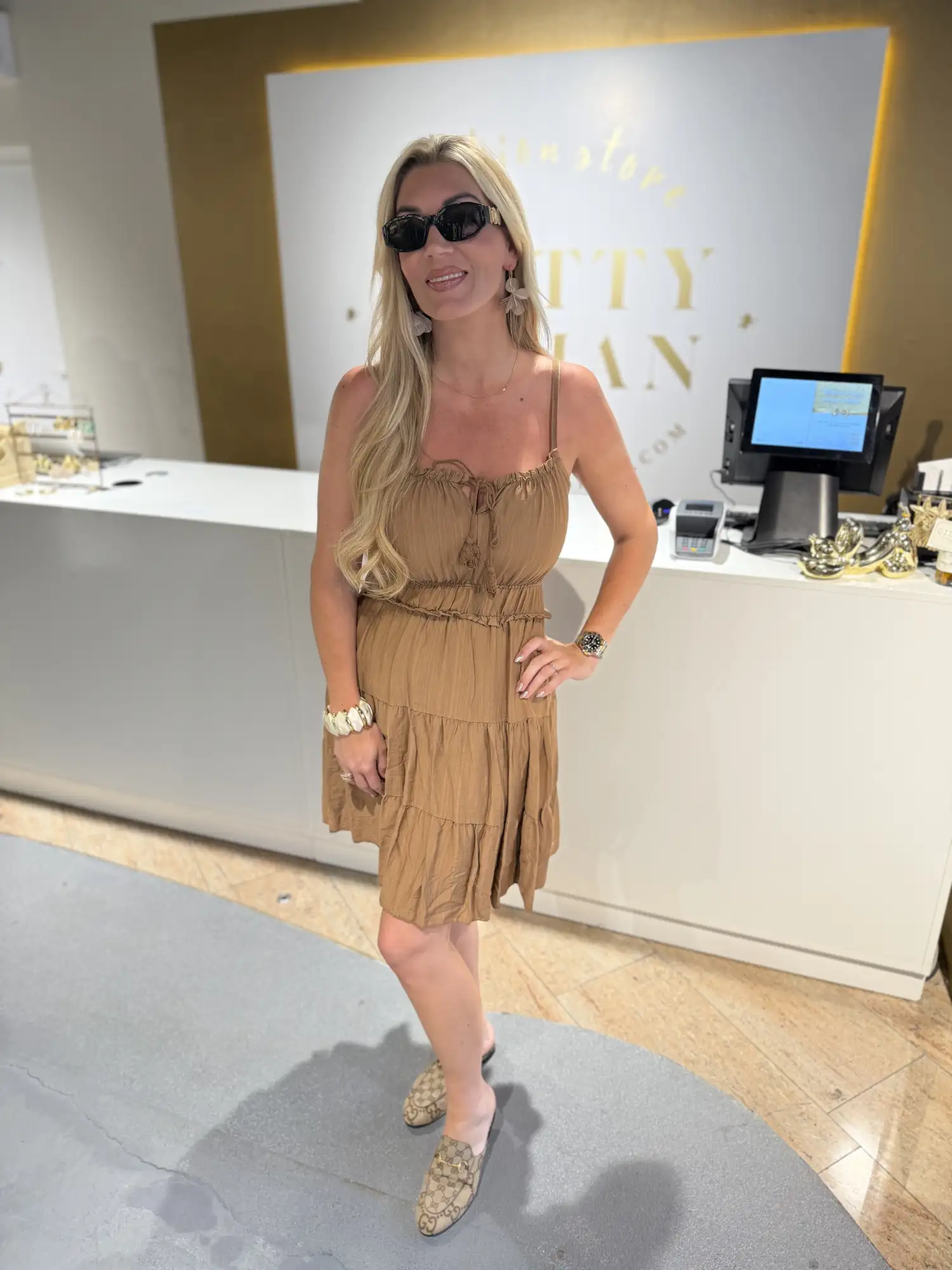 Desiree Dress Camel