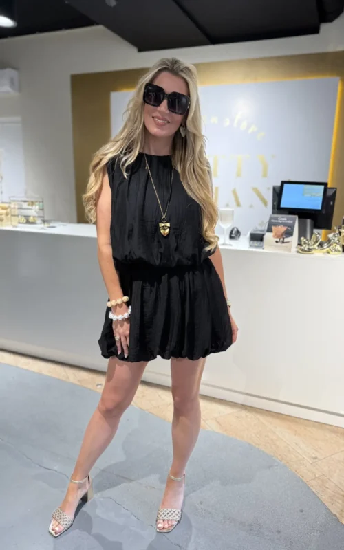 Ballon Dress Black