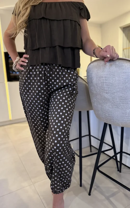 Dots Pants Brown