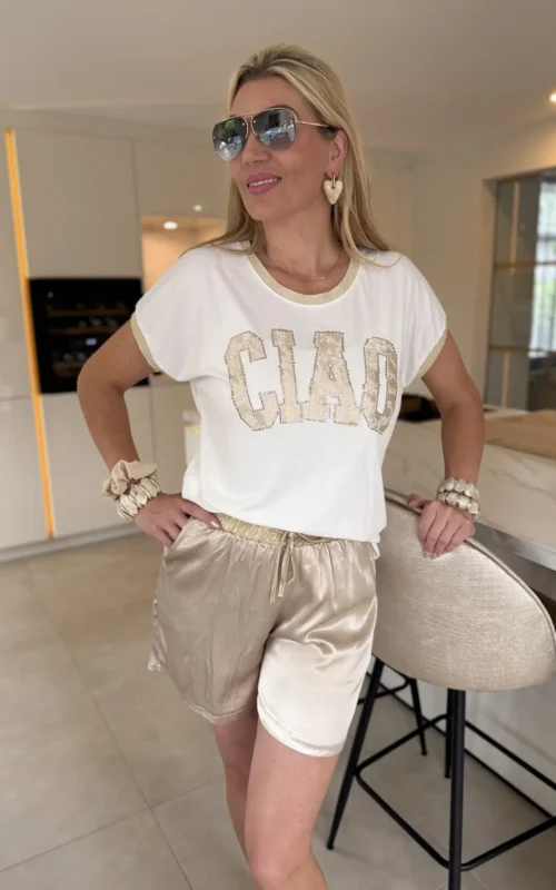 Ciao Shirt White Gold