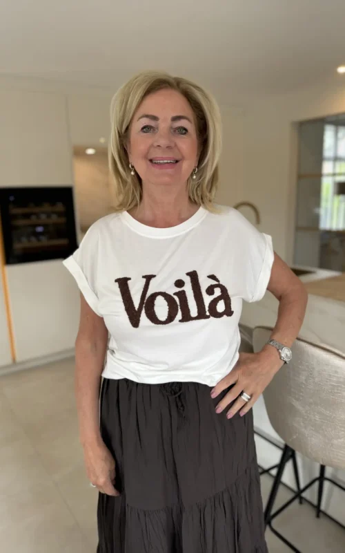 Voila Shirt White Brown