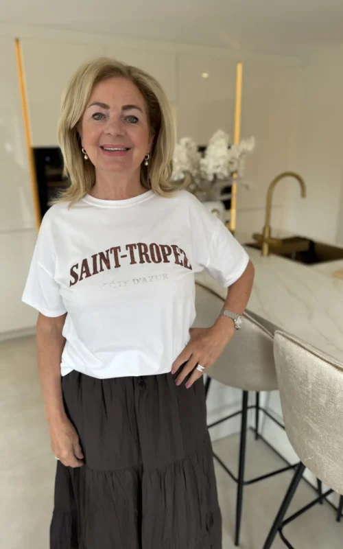St Tropez Shirt White Brown