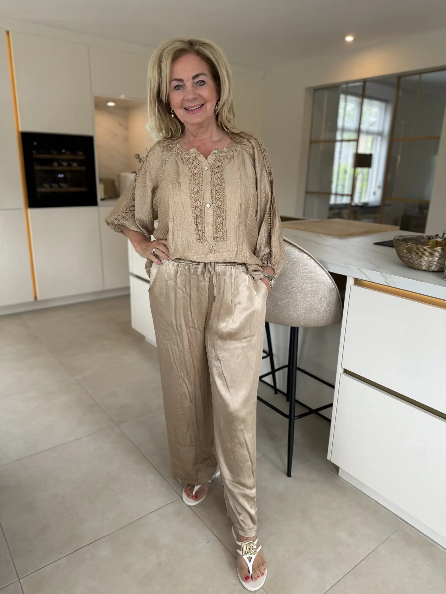 Lara Blouse Camel Gold - Afbeelding 2