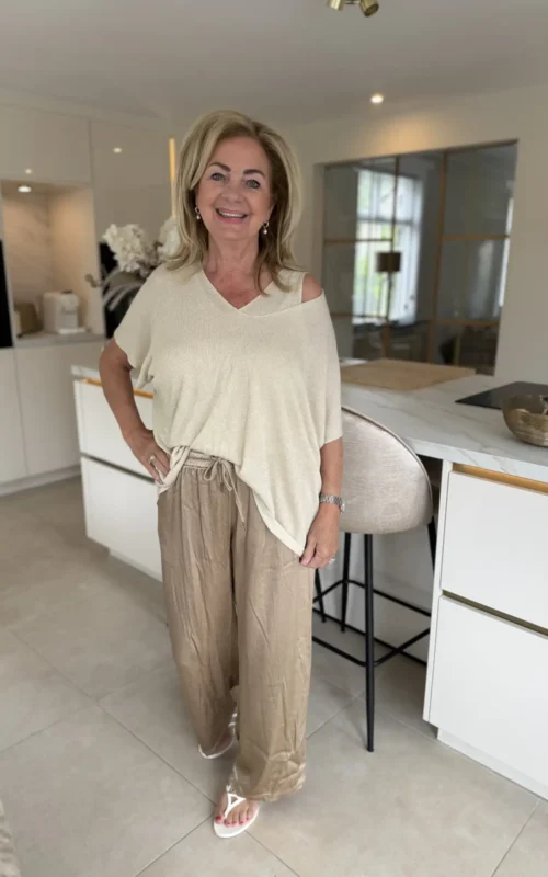Lurex Top Champagne