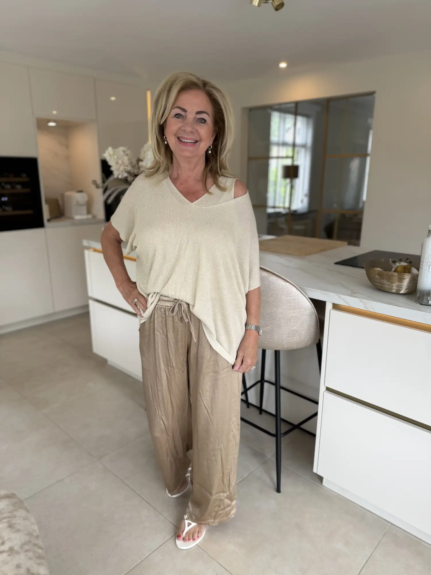 Lurex Top Champagne