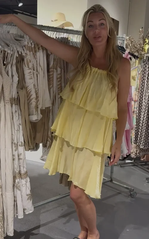 Ibiza Party Dress Yellow