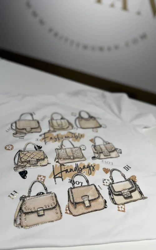 Shirt Fashionable Handbags White