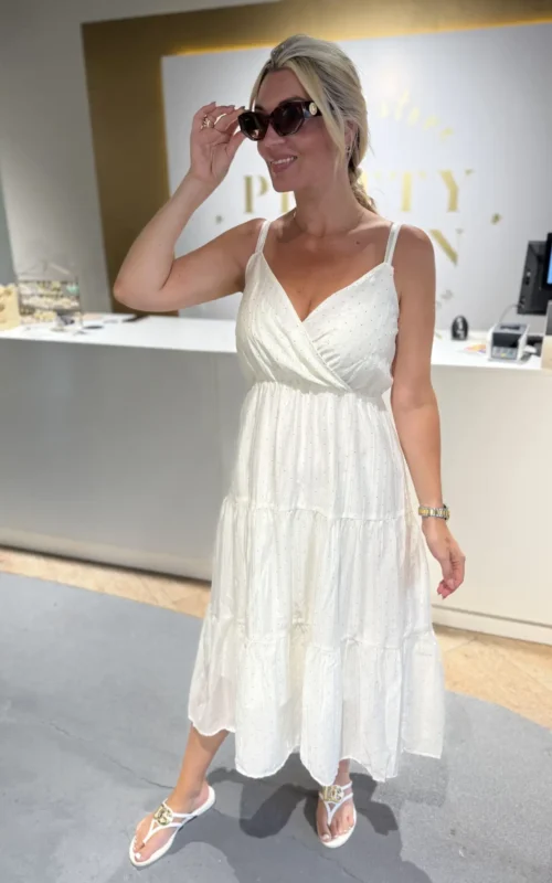 Shimmer Dress Creme