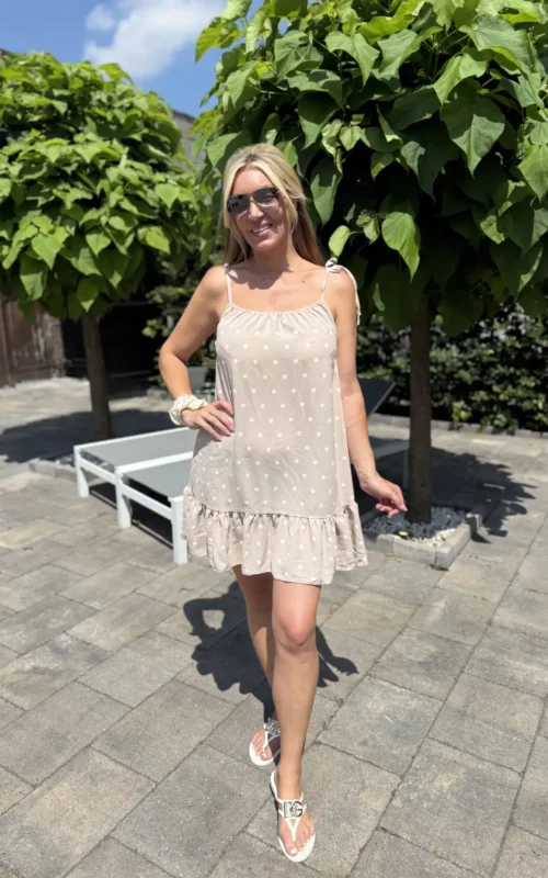Like Dots Dress Beige
