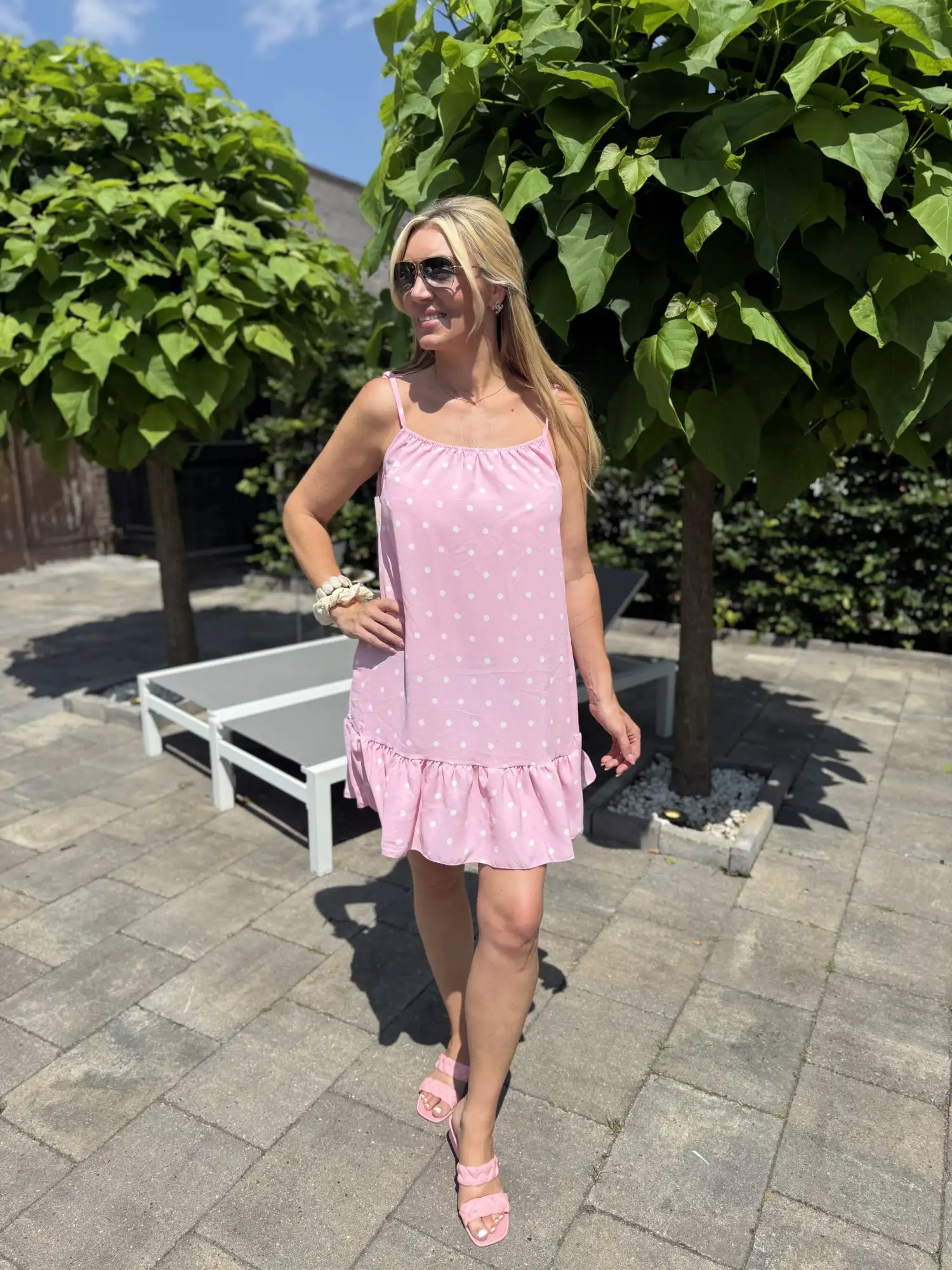 Like Dots Dress Pink