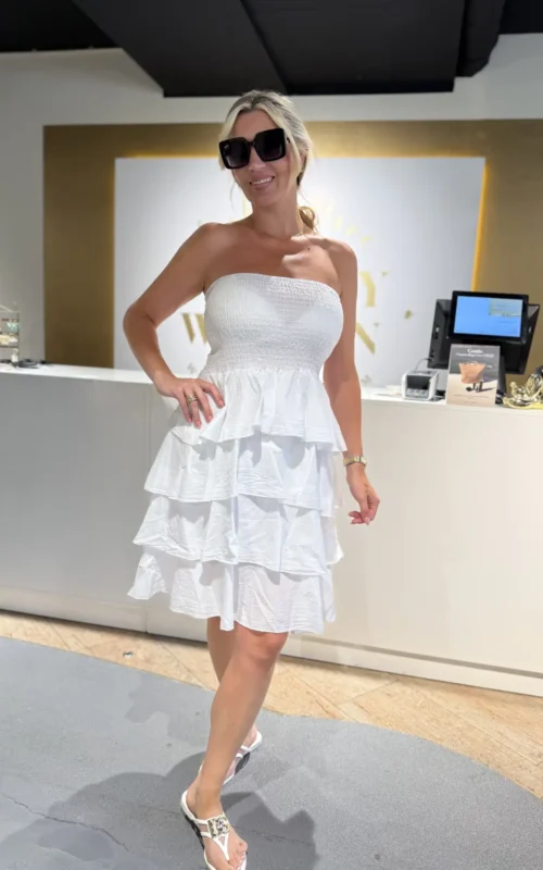 Sunshine Dress Short White