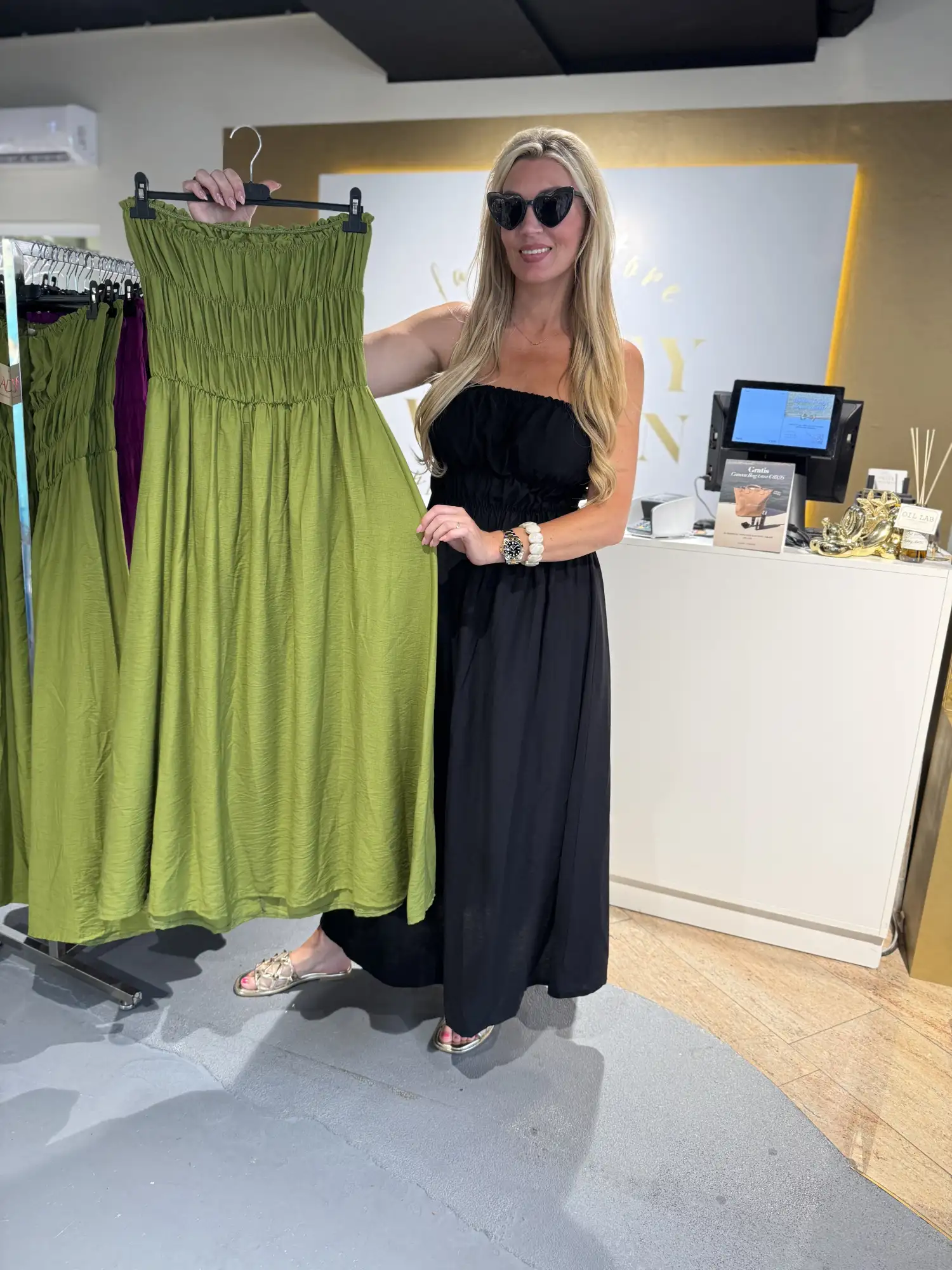 Strapless Sol Dress Green
