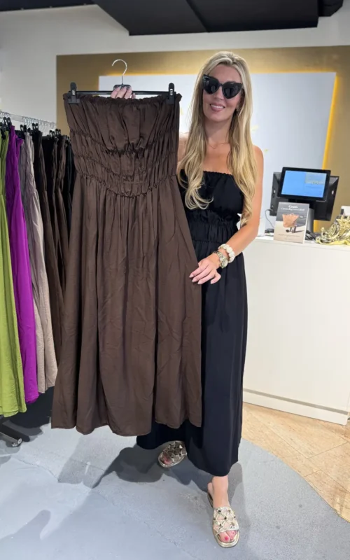 Strapless Sol Dress Brown