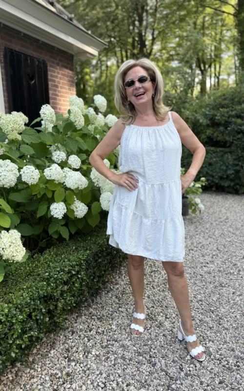 Italy Viscose Dress White