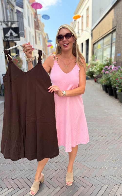 Viva Viscose  Dress Brown