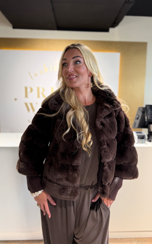 Rino & Pelle Feline Jacket With Rib Cuffs Coffee Roast