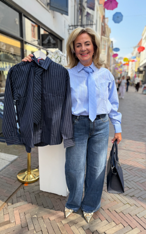 K Design You're My Lobster Blouse Navy