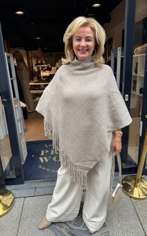 Rino & Pelle Poncho Ozanne Beige Mix