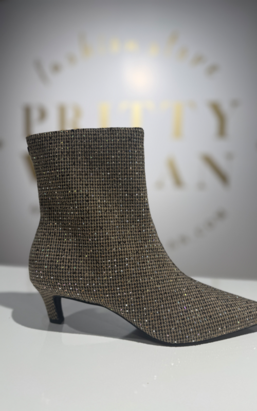 La Strada Laarsje Taupe Textile Stones