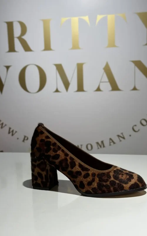 Hairy Pump Leopard Print Blokhak