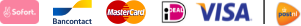 Sofort, Bancontact, Mastercard, iDEAL, VISA, PayPal
