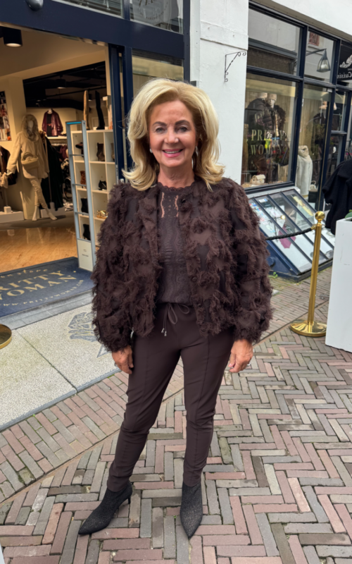 Rino & Pelle Jacket Alm Fancy Fabric With Balloon Sleeves Peated