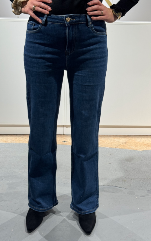 Jeans Wide Leg Gold Button