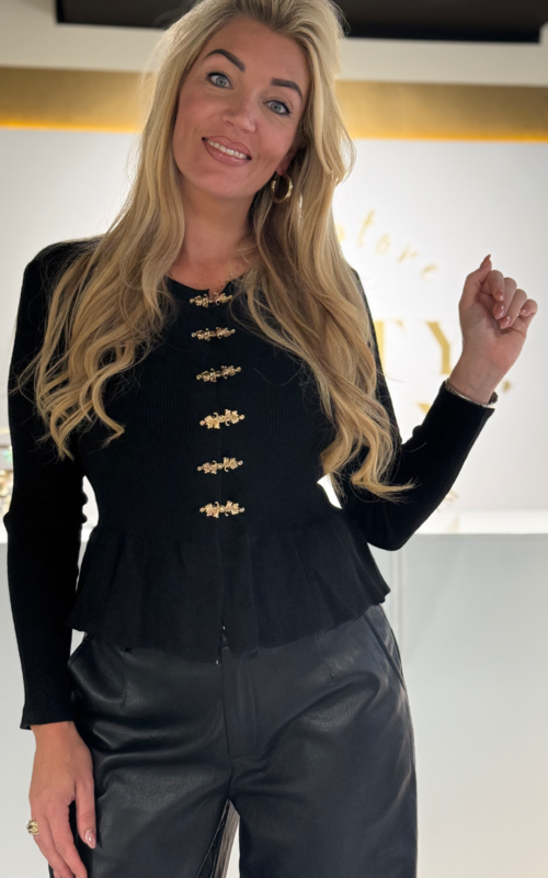 Peplum is Back top black