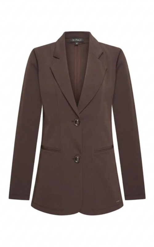 Mi Piace Blazer Half Lang Bonded Espresso