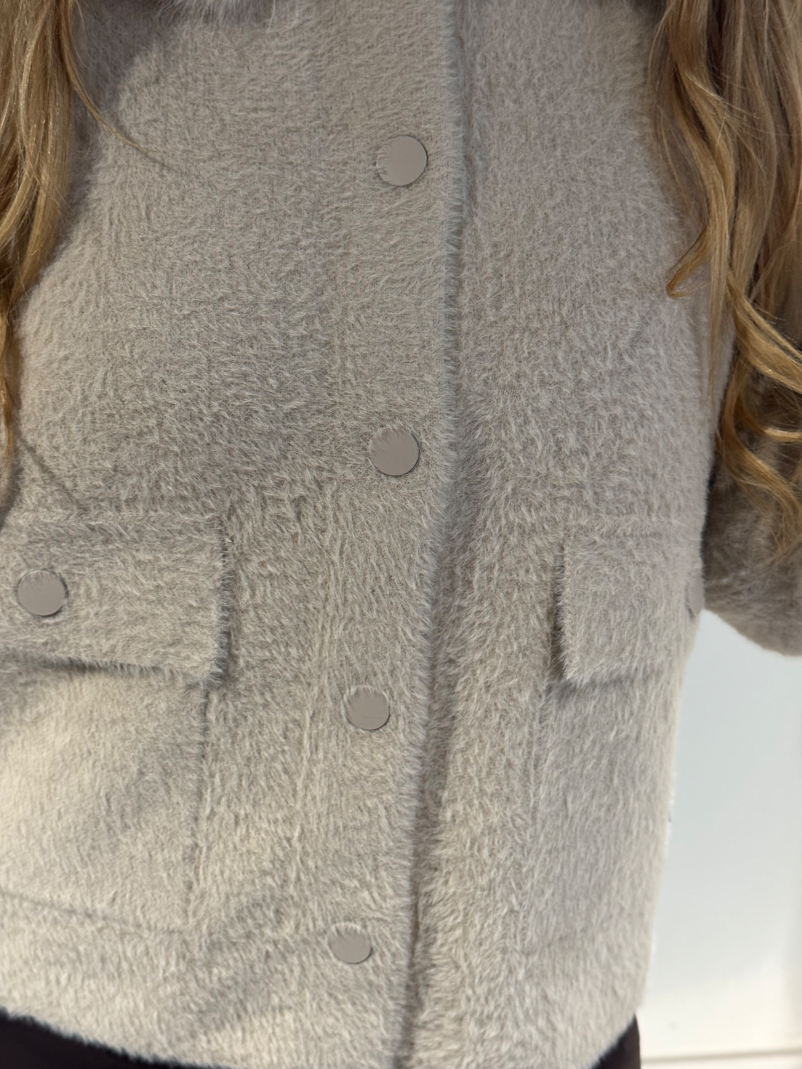 Rino & Pelle Nia Jacket With Detachable Collar Stone - Afbeelding 3